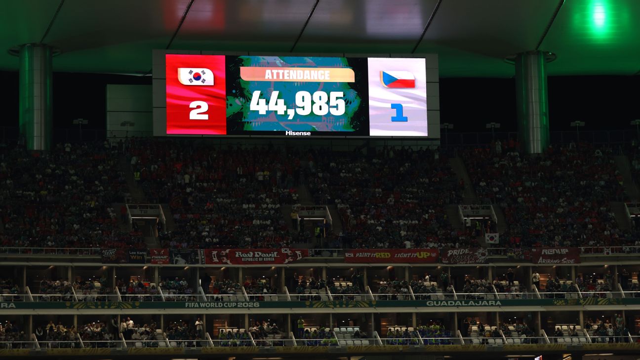 世界杯韩国vs捷克空座位风波：FIFA为44985人次到场数据辩护